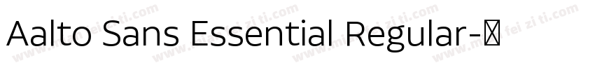 Aalto Sans Essential Regular字体转换